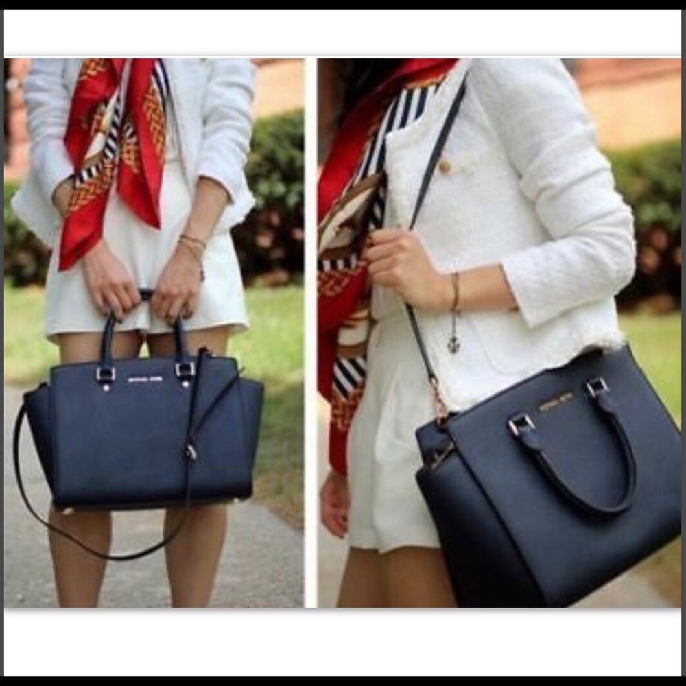 MICHAEL KORS SELMA BROWN LARGE ZIP TOTE - Picture 5 of 8